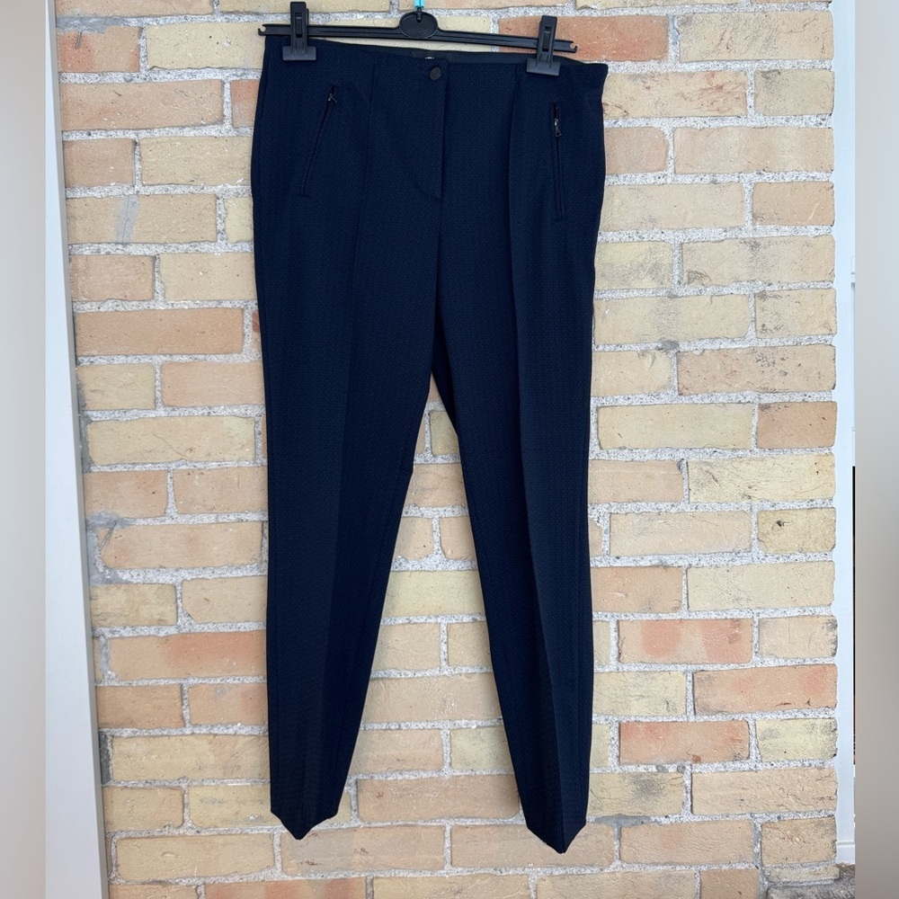 Cambio Black and Navy Check Dress Pant